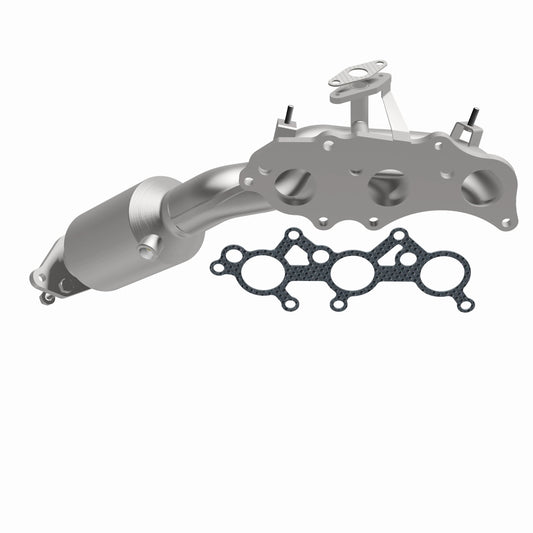 Uncoated stainless steel catalytic converter with integrated exhaust manifold from MagnaFlow Exhaust Products part number 5582430