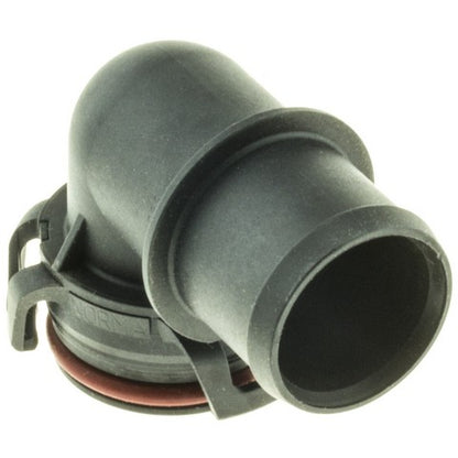 Black radiator coolant hose connector from MotoRad part number CH2091