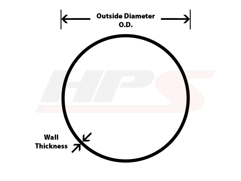 Silver mill finish aluminum tubing from HPS Performance part number AST-3F-275