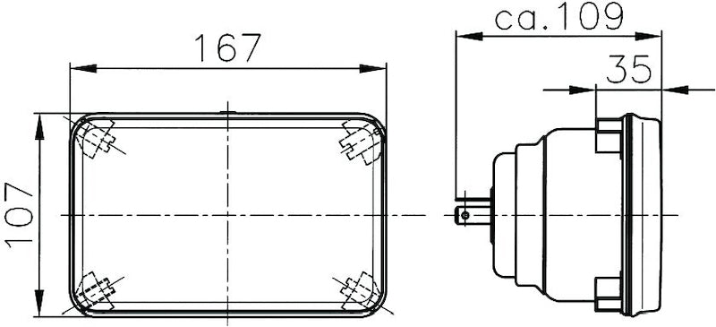 Clear headlight from Hella part number 003177821