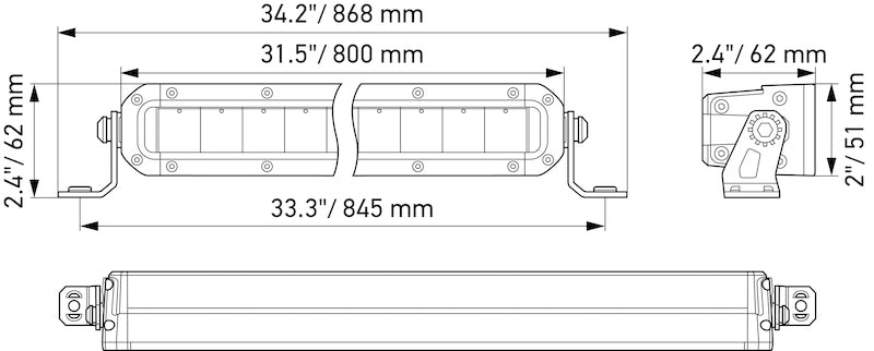 Black light bar from Hella part number 358197311