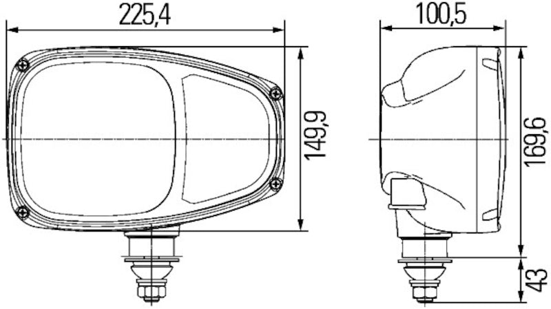Clear headlight from Hella part number 996174261