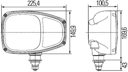 Clear headlight from Hella part number 996174261