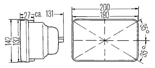 Clear driving light from Hella part number 003427011