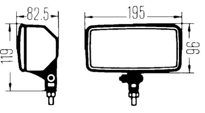 Black fog light from Hella part number 005700421