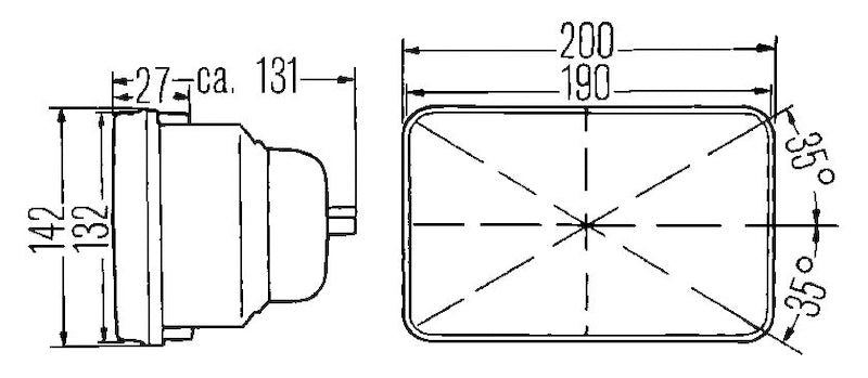 Clear headlight from Hella part number 003427811