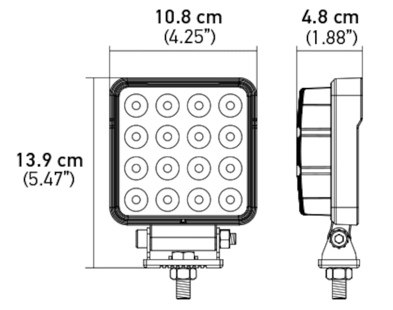Black work light from Hella part number 357106012
