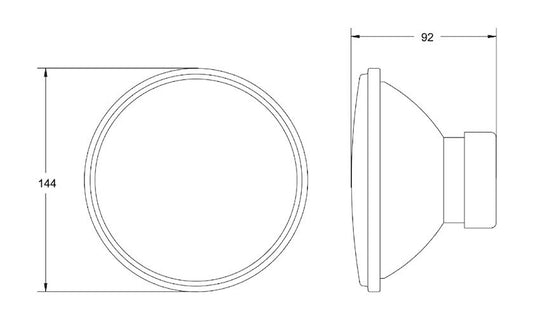 Clear headlight from Hella part number 002425811