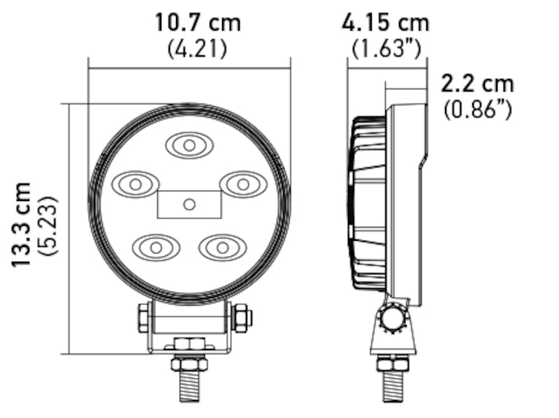 Black work light from Hella part number 357108001