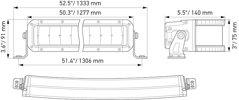 Black light bar from Hella part number 358197631