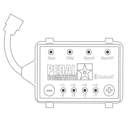 Plastic electronic throttle controller from Pedal Commander part number PC18