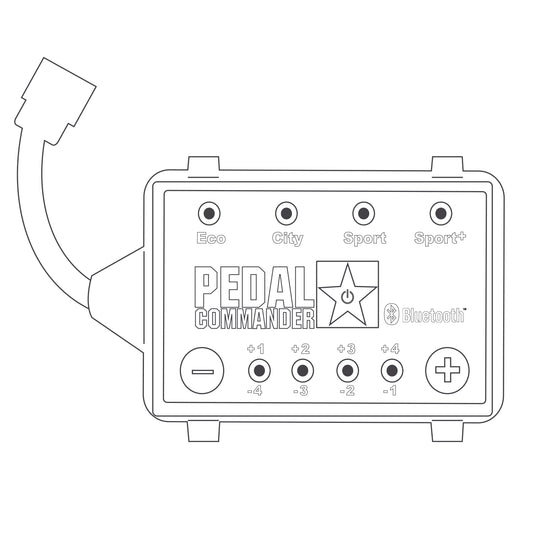 Plastic electronic throttle controller from Pedal Commander part number PC18