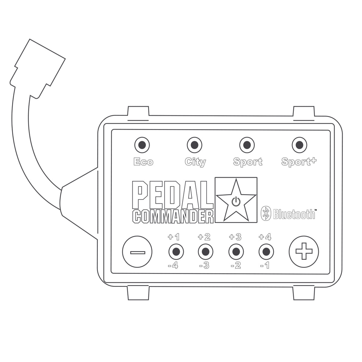 Plastic electronic throttle controller from Pedal Commander part number PC38