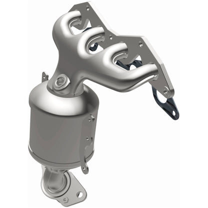 Uncoated stainless steel catalytic converter with integrated exhaust manifold from MagnaFlow Exhaust Products part number 452030