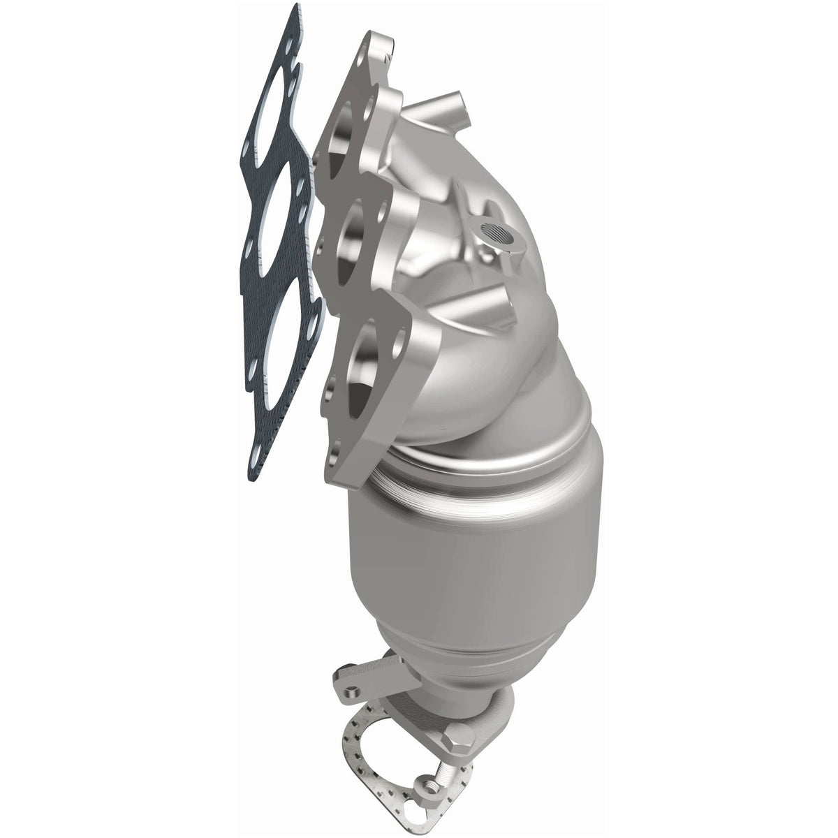 Uncoated stainless steel catalytic converter with integrated exhaust manifold from MagnaFlow Exhaust Products part number 5531089