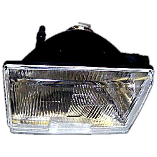 Black, clear headlight assembly from Crown Automotive Jeep Replacement part number 55054577