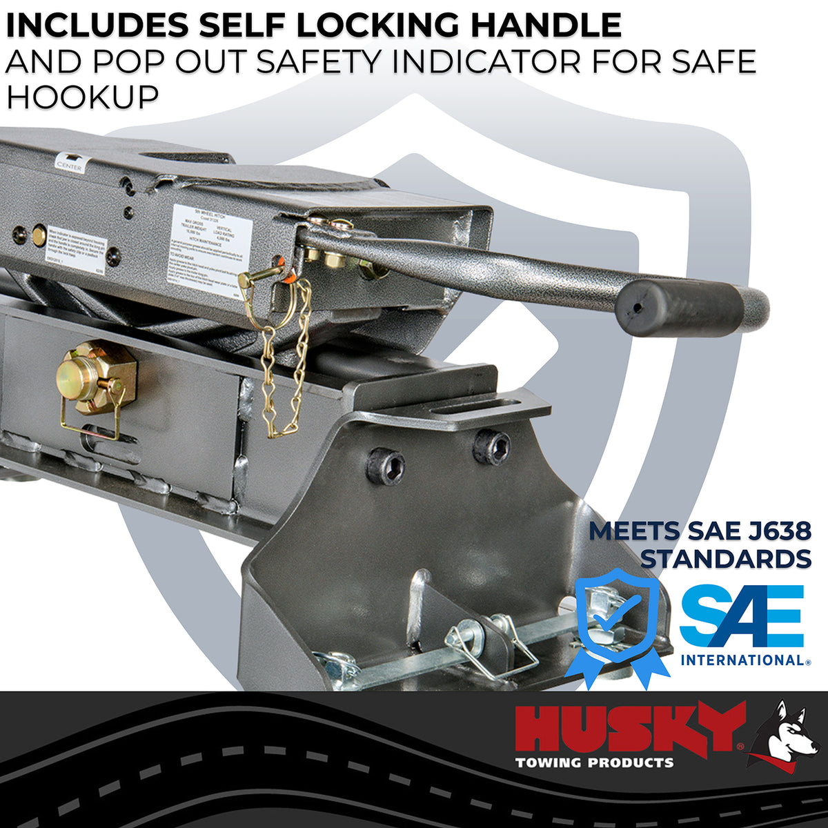 Gray steel fifth wheel trailer hitch from Husky Towing part number 33013K