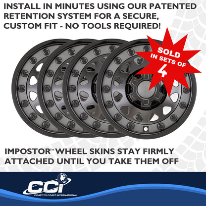 Silver abs plastic wheel skin 17 diameter from Coast To Coast part number IMP920CB