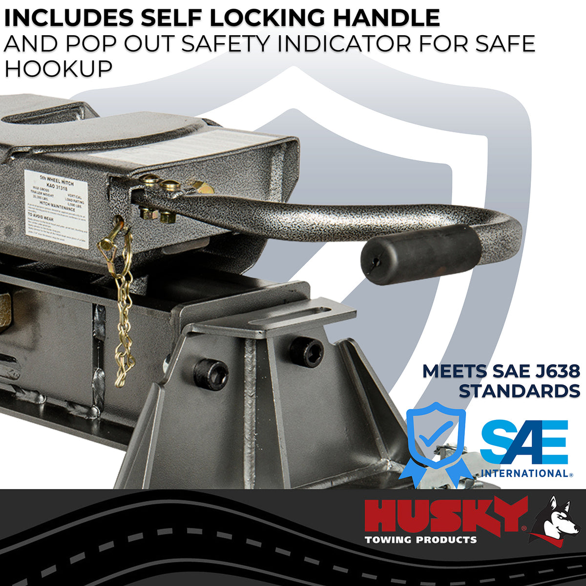 Gray steel fifth wheel trailer hitch from Husky Towing part number 33153K