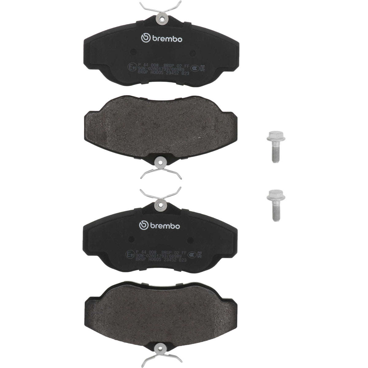 Disc Brake Pad Set with mounting hardware from Brembo part number P44008