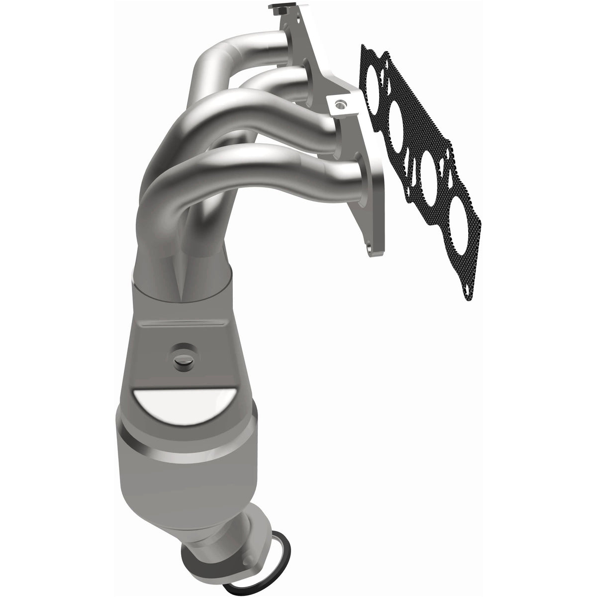 Uncoated stainless steel catalytic converter with integrated exhaust manifold from MagnaFlow Exhaust Products part number 5531291