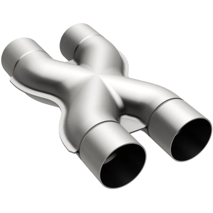 Uncoated stainless steel exhaust x pipe from MagnaFlow Exhaust Products part number 10792