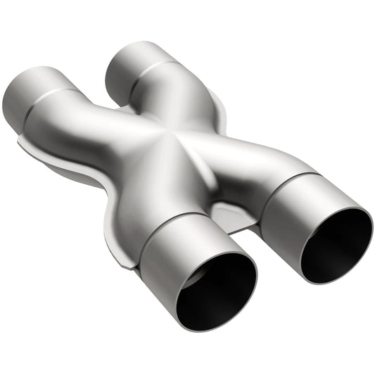 Uncoated stainless steel exhaust x pipe from MagnaFlow Exhaust Products part number 10792