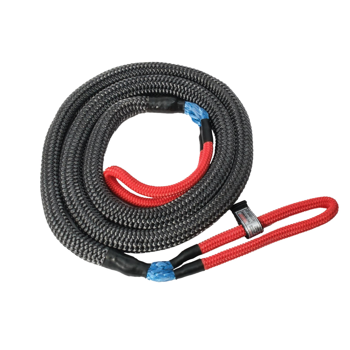 Black uhmwpe winch rope extension from Mile Marker part number SBR-15URB