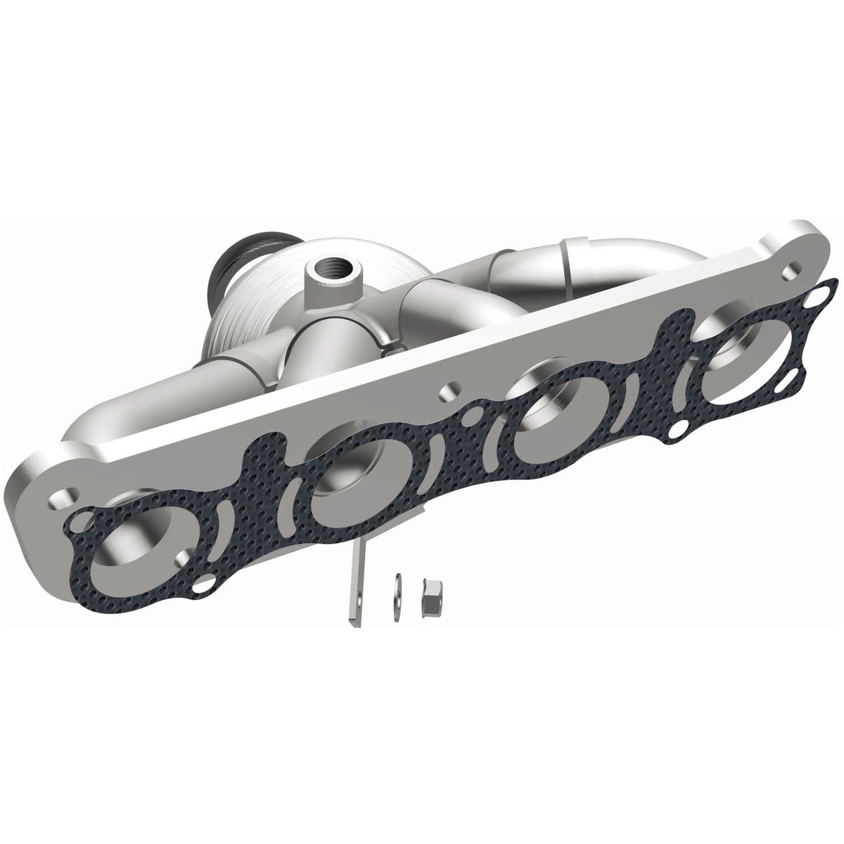 Uncoated stainless steel catalytic converter with integrated exhaust manifold from MagnaFlow Exhaust Products part number 5531271