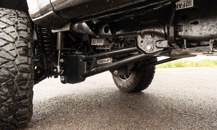 Black steel suspension lift kit from ReadyLift part number 43-23440
