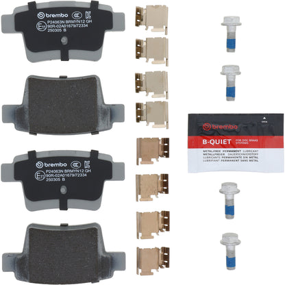 Disc Brake Pad Set with mounting hardware from Brembo part number P24063N