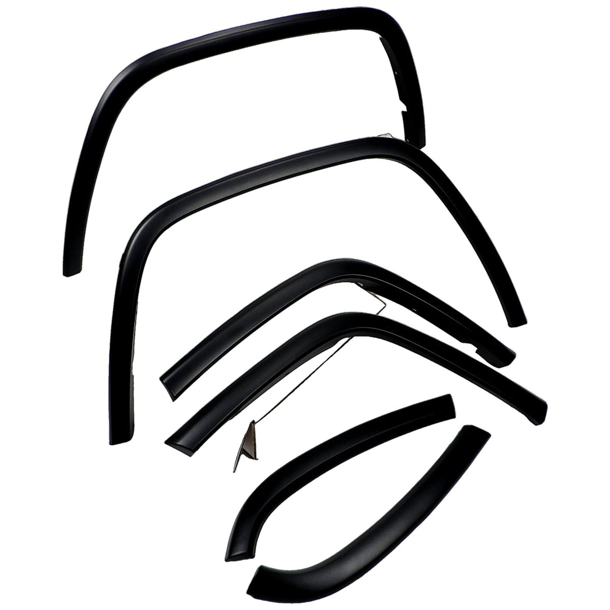 Black fender flare set from Crown Automotive Jeep Replacement part number 1MPK