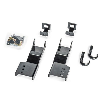 Black powder coated steel winch mount from Warn part number 112043