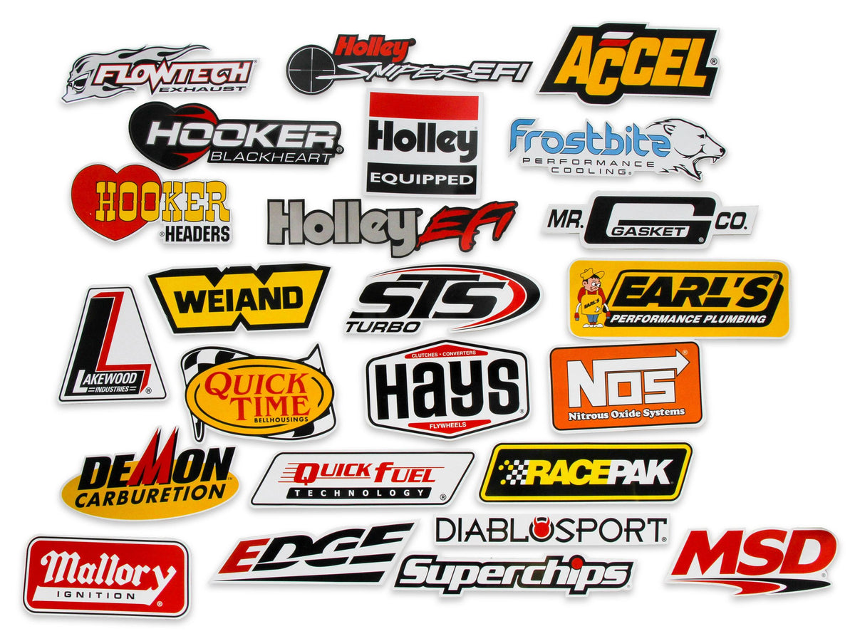 Assorted vinyl exterior decal from Holley part number 36-462