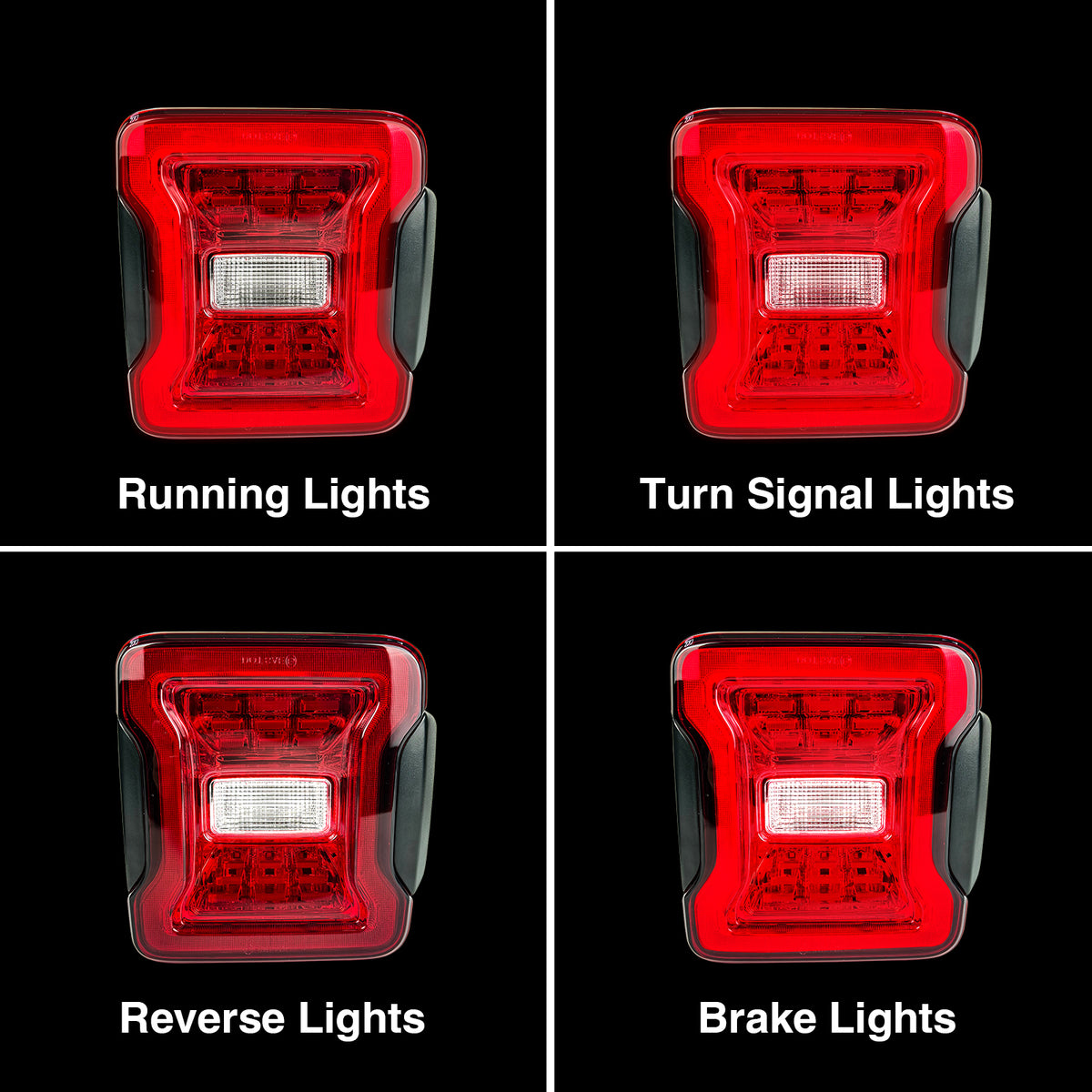 Red lens tail light set from AMERICAN MODIFIED part number AMJPAC03318