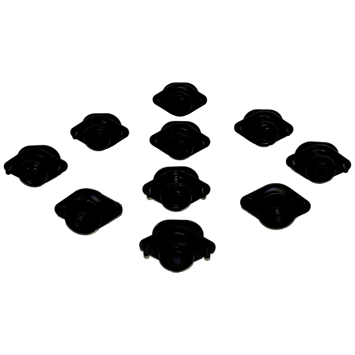 Black body mount set from Crown Automotive Jeep Replacement part number 55366676K2