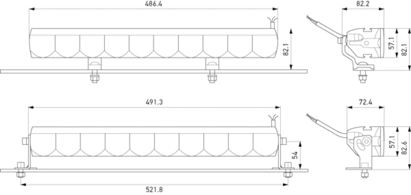 Black auxiliary light from Hella part number 358154021