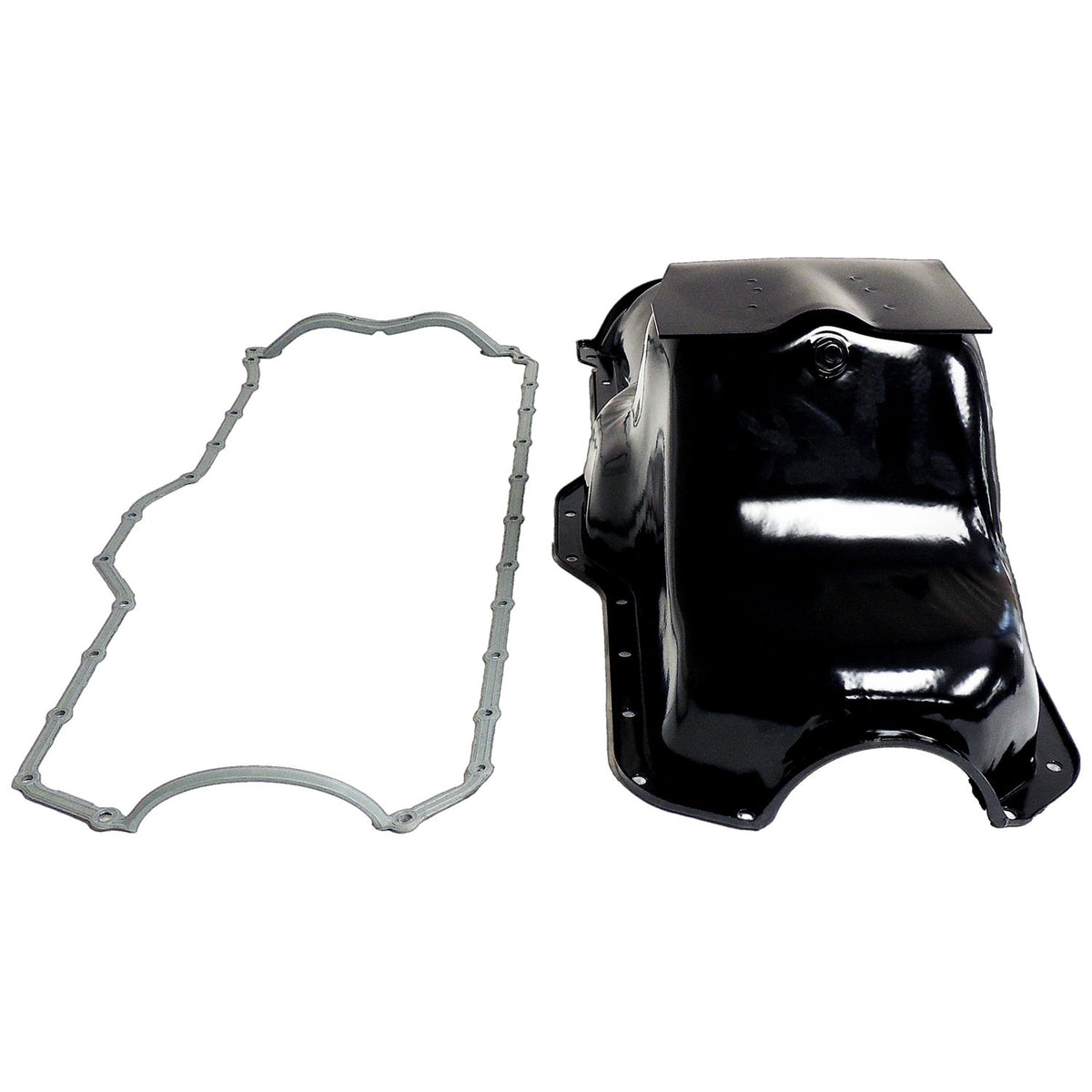 Black engine oil pan kit from Crown Automotive Jeep Replacement part number 3243152K