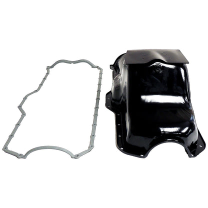 Black engine oil pan kit from Crown Automotive Jeep Replacement part number 3243152K