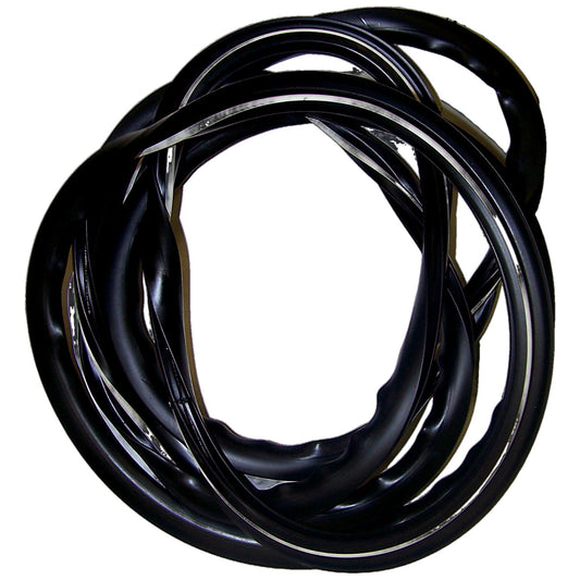 Black windshield molding from Crown Automotive Jeep Replacement part number 55176567AC