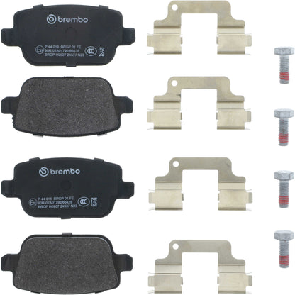 Disc Brake Pad Set with mounting hardware from Brembo part number P44016