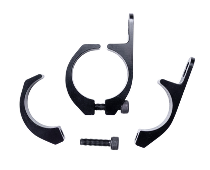 Black headlight level sensor bracket with mounting hardware from ReadyLift part number 67-21400