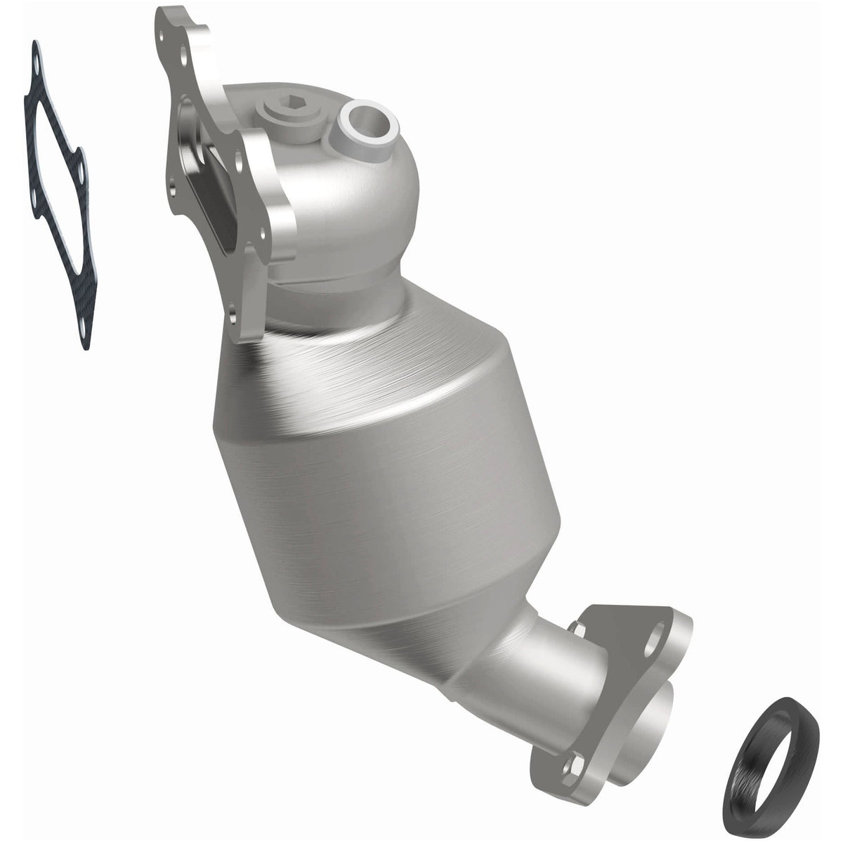 Uncoated stainless steel catalytic converter with integrated exhaust manifold from MagnaFlow Exhaust Products part number 5531036