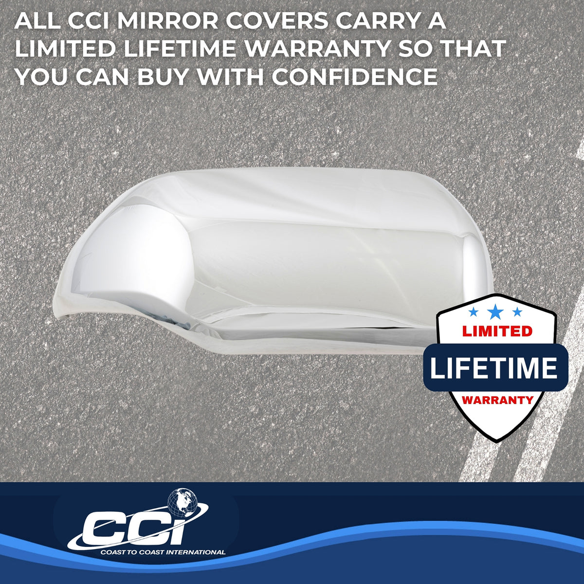 Black gloss painted abs plastic door mirror cover from Coast To Coast part number MC67553R