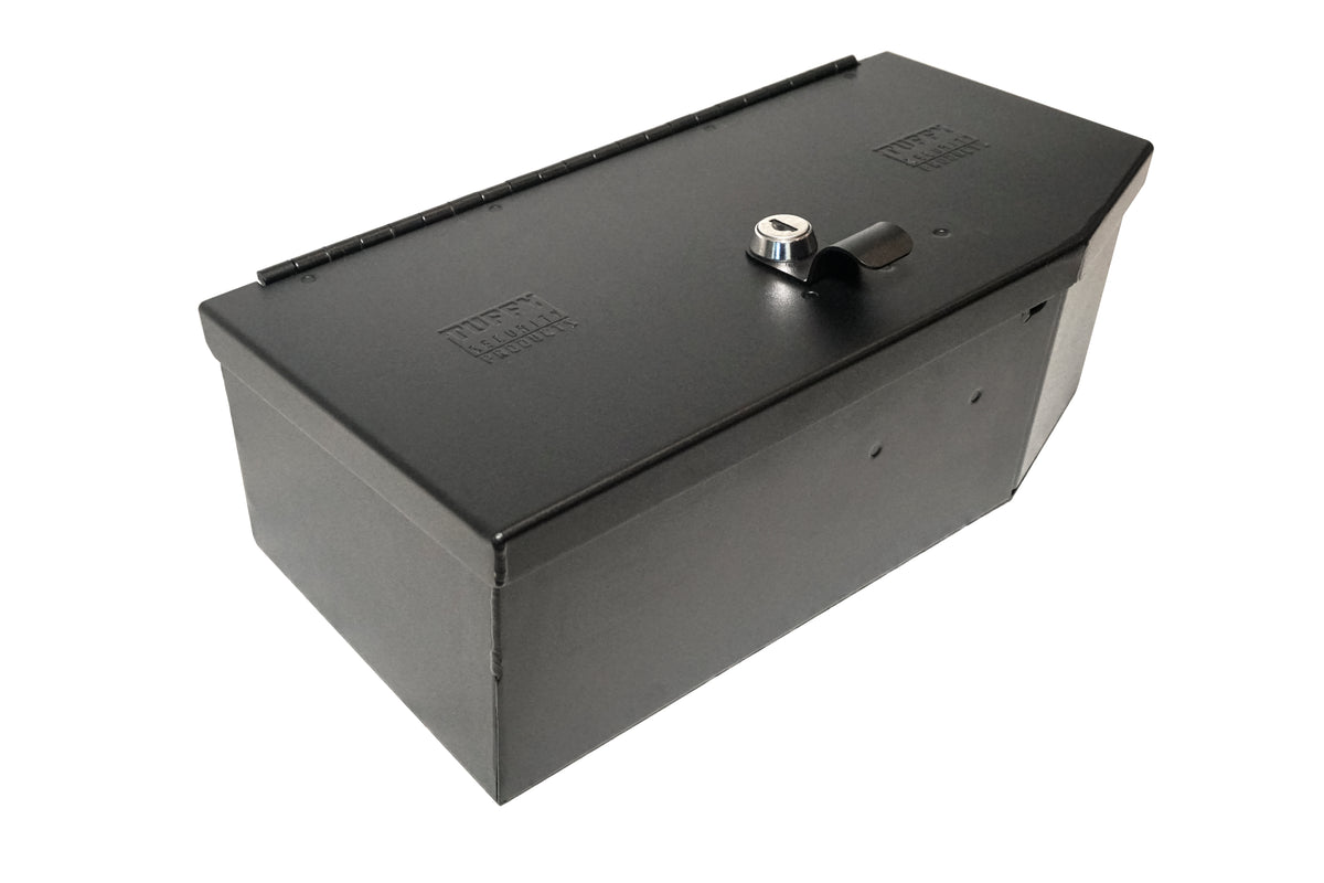Black underseat storage box from Tuffy Security Products part number 368-01-A