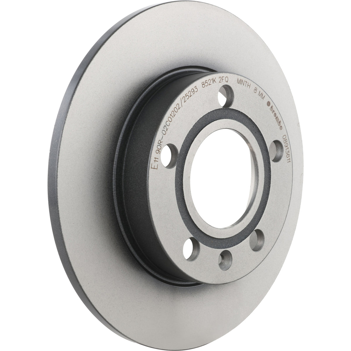 Gray cast iron disc brake rotor from Brembo part number 08.9136.11