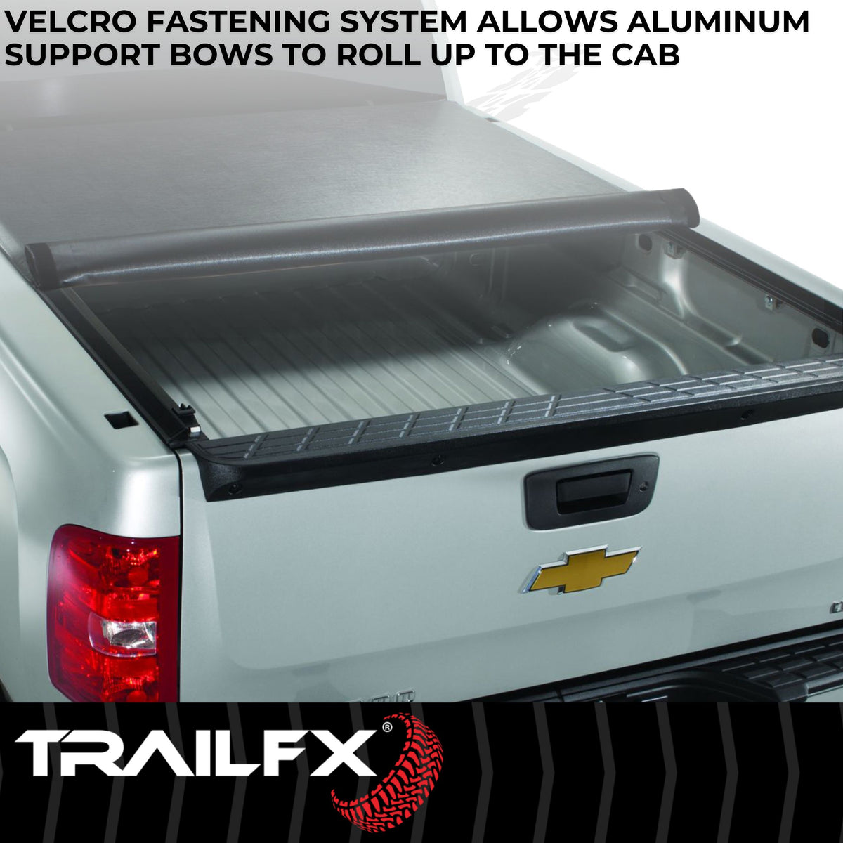 Matte tonneau cover with mounting hardware from TrailFX part number TFX1206