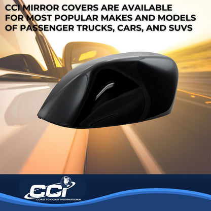 Black gloss painted abs plastic door mirror cover from Coast To Coast part number MC67532RBK