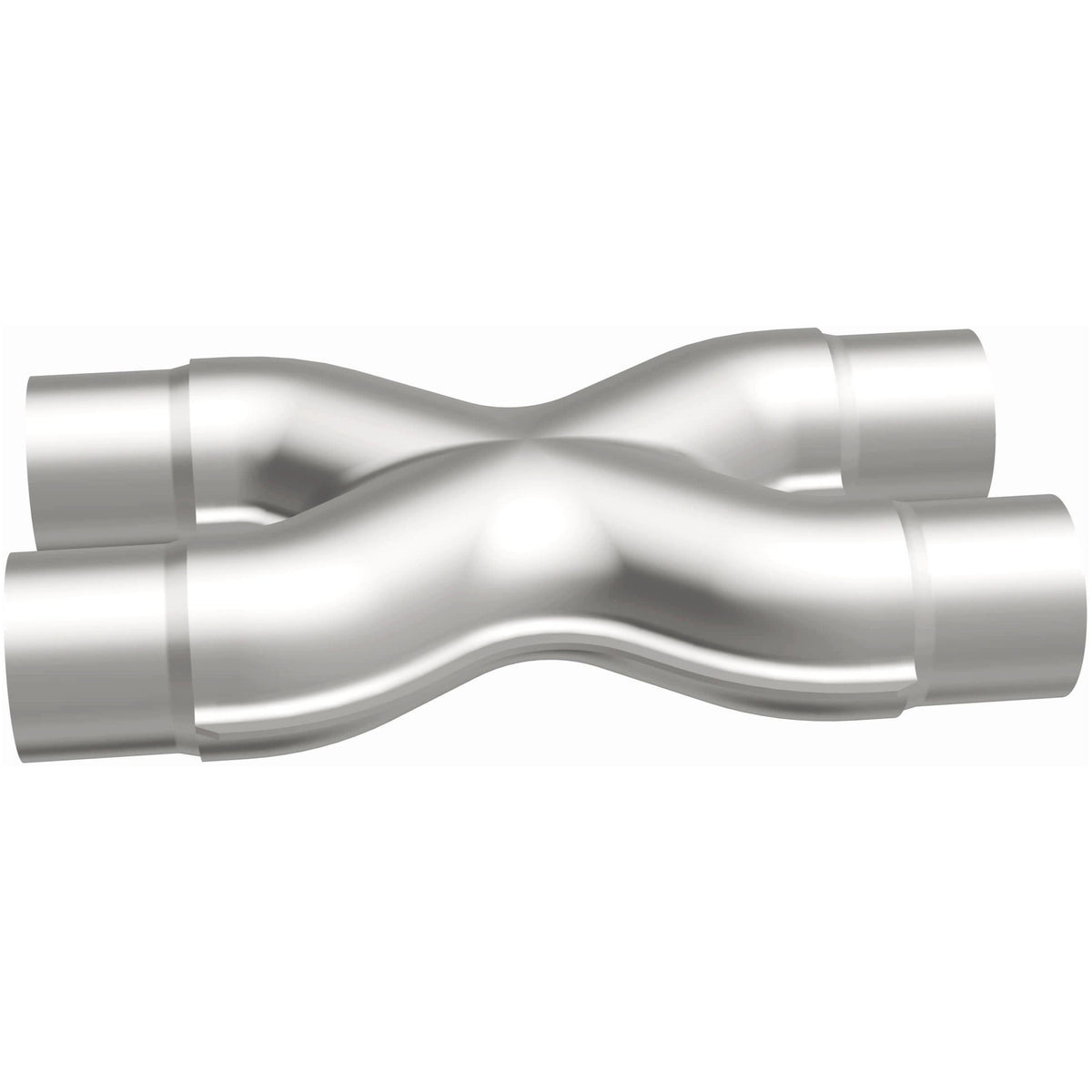 Uncoated stainless steel exhaust x pipe from MagnaFlow Exhaust Products part number 10790