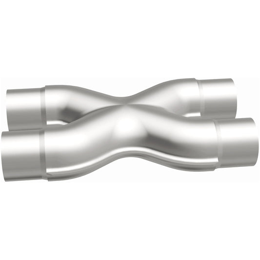 Uncoated stainless steel exhaust x pipe from MagnaFlow Exhaust Products part number 10790